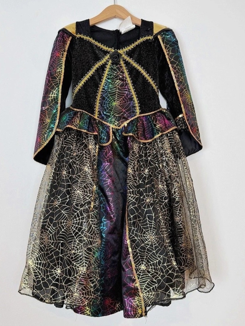 Witch Halloween Fancy Dress Costume Black & Gold